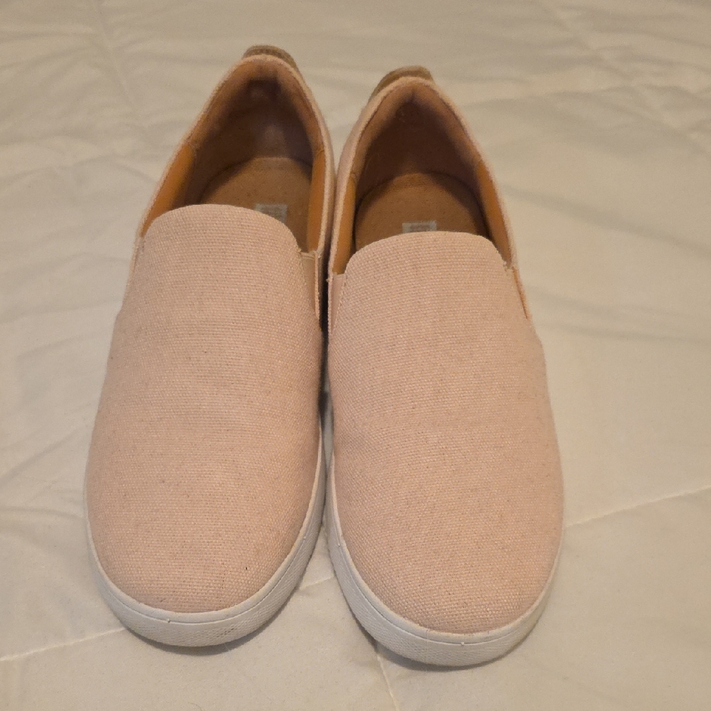 Pink Slip-On Canvas Sneakers